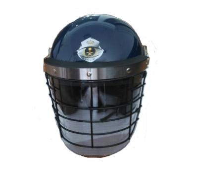 China Reinforced PC & ABS anti riot police helmet with metal visorfor sales for sale