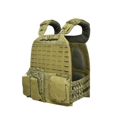 China Olive Green Laser Cut Military Molle Security Army Tactical Vest With Multifunctional Pockets for sale