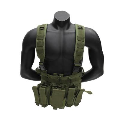 China Olive Green Military Army Tactical Training Army Police Security Combat Hunting Tactical Chest Rig Ammo Pouches Vest for sale