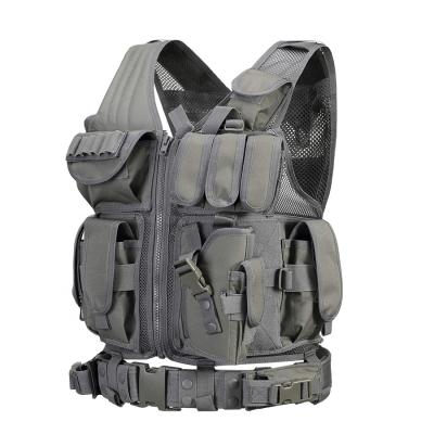 China Multi-Functional Military Tactical Air Force Security Police Harness Army Police Harness Military Duty Vest Soft Vest With Belt for sale