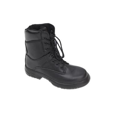 China Fashion Trend Full Grain Military Police Leather Genuine Leather Black Army And Tactical Boots for sale