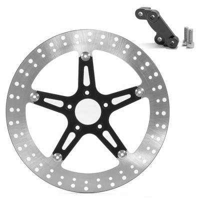 China Large stainless steel and aluminum oversize motorcycle brake disc rotor and bracket 15 inch floating disc for harley davidson for sale