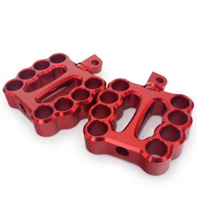 China MX Style Gold Red Blue Black Sliver Aluminum Motorcycle Foot Pegs For Harley for sale