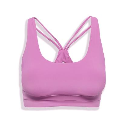 China Cross Style Breathable Good Quality Hook Back Women's Pump Tank Wear Yoga Fitness Bra Breathable Running Vest Gym Bra for sale