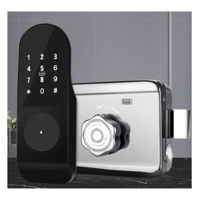 China Newest Smart Security Deadbolt Fingerprint Automatic Smart Door Lock With Tuya Life Smart APP Smart Lock for sale