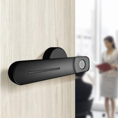 China Smart Single Bedroom Door Deadbolt PVC Metal Tongue Front Door Mortise Electronic Fingerprint French Wooden Lock Aluminum Zinc Alloy for sale