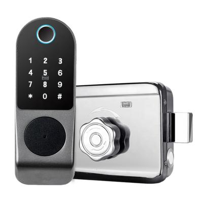 China Password/Card/Key/App Open Waterproof Wifi Fingerprint Card Password Password Door Lock Waterproof Smart Lock Electronic Biometric Door Lock for sale