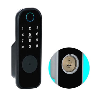 China Smart Glass Door Digital App Wifi Password Security Touch Keypad Biometric Electronic Keyless Cabinet Lock for sale