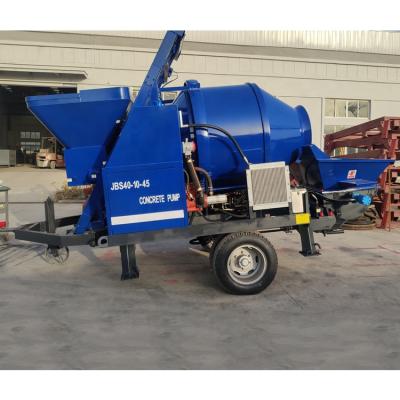 China Building Material Stores High Pressure Concrete Mixer With Portable Pump Concrete Pumping Machinery for sale