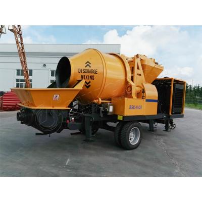 China Simple Structure Construction Building Portable Diesel Concrete Mixer With Pump for sale