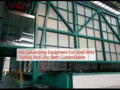 Hot Galvanizing Equipment For Steel Wire Coating And Zinc Bath Customizable