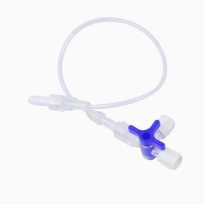 China 3/2 Way Medical Treatment Tap Medical High Pressure Iv Extension Lines Connecting Tube Luer Lock for sale