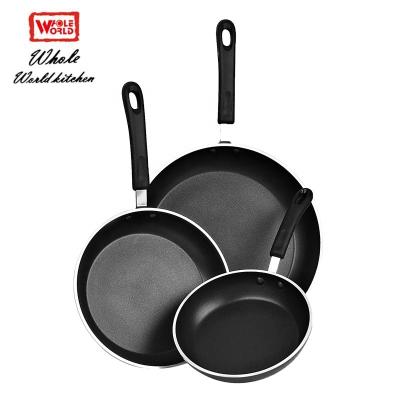 China Sustainable Cookware 3pcs Maker Fry Pan 20cm 24cm 28cm Non Stick for sale