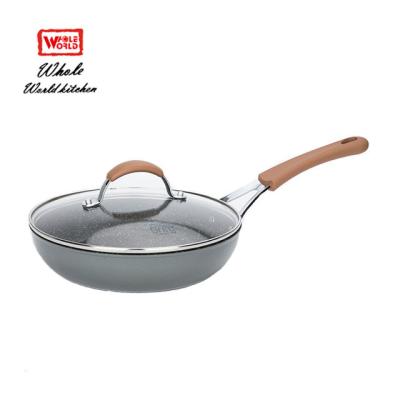 China Viable Hot Sales Non Stick German Style Aluminum Frying Pan With Stainless Steel Handle for sale