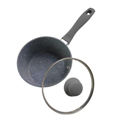 China Viable wholesale free sample gray color non stick cookware pan sartenes nonstick aluminum marble coating kitchen accessories for sale