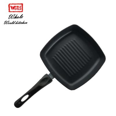 China Sustainable Aluminum Non-Stick Square Grill Pan With Bakelite Handle for sale