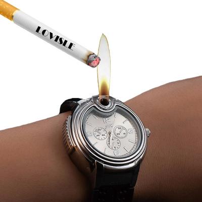 China Minimalist Lovisle Technology Refillable Torch Butane Watch Lighter with Gas Lock Adjustable Windproof and Waterproof Jet Flame Lighter for sale