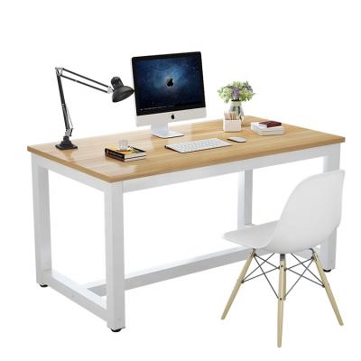 China Movable high quality simple modern steel and wood personal computer desk for office use with wheels study table with chair for sale