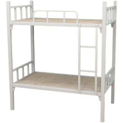 China China Manufacturer Modern Durable Students Dormitory Iron Double Bunk Bed With Ladder for sale