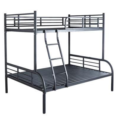 China High Quality Modern Style Iron Durable High Low Double Decker Frame Bunk Bed With Ladder for sale