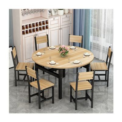 China Fold Legs Modern New Design Hotel Large Circle Contracted Dining Table For Restaurants And Homes for sale