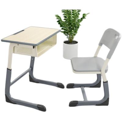 China Modern Hot Selling Chairs Plastic School Double Student Storage Desk And Chair Set for sale