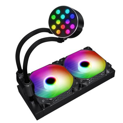 China Computer Case SAMA RGB 240mm Radiator Black PC CPU Liquid Cooler for sale