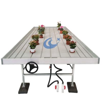 China Height Can Customized Growing Greenhouse Water Bed Bench Plant Backflow Flow Tables for sale