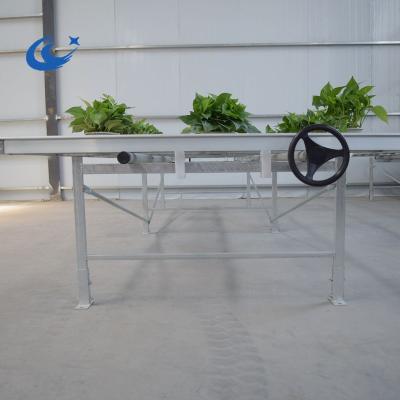 China Low Cost Aluminum Alloy Frame Metal Greenhouse Rolling Benches For Agricultural Greenhouse for sale