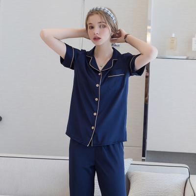 China Breathable High Quality Custom Made Luxury Sleepwear Ladies Summer Pajamas Sets Pajamas Set For Women for sale