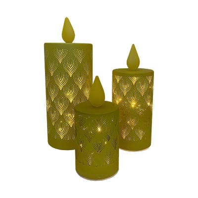 China Hot Sale Pattern Birthdays Warmer Yellow Light Decorative Christmas Led Candle for sale