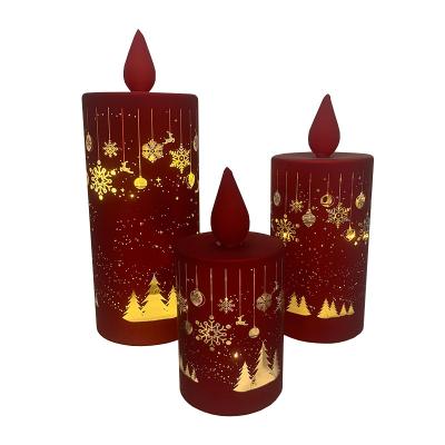 China Factory Selling Birthday Christmas Led Candle Light Warmer Pattern Yellow Indoor for sale