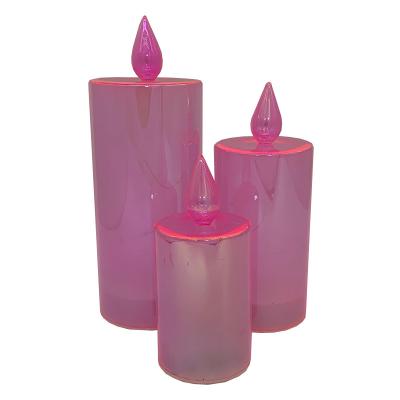 China Hot Selling Birthdays Candle Led Wax Movable Battery Large Wick Flameless Led Candle for sale