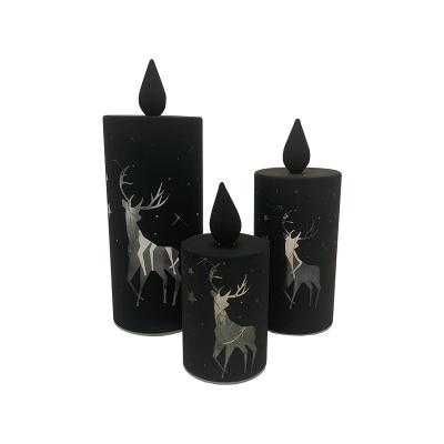 China Hot Selling Birthdays Black Light Flameless Battery Halloween Led Candle With Batteries for sale