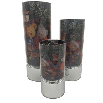 China Wholesale Modern Decorative Glass LED Plated Glass Candle Holder For Wedding Decoration Cup Jars for sale