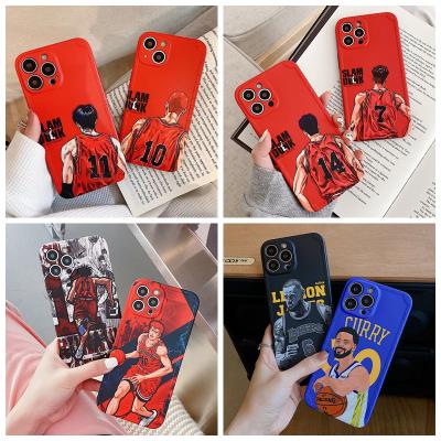 China Personalized dunk imd soft tpu male basketball phone case for iphone 12 11 13 cartoon phone case black cover 13 pro for sale