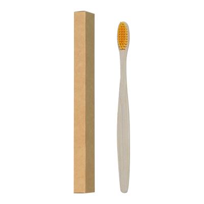 China Wholesale Cheap Home Wholesale Flat Shape Toothbrush Simple Design Adult Bamboo Colorful Bamboo Toothbrush for sale