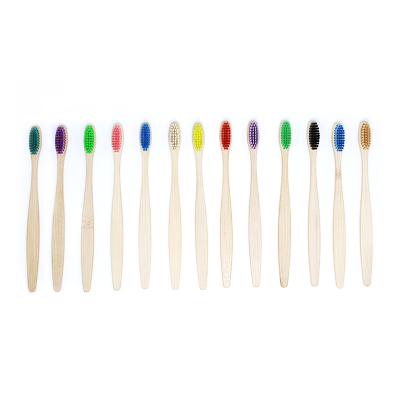 China Dog Toothbrush Pet Rainbow Bristle Bamboo Handle Set Black Medium Long Organic Portable Travel Bamboo Head Add Logo for sale