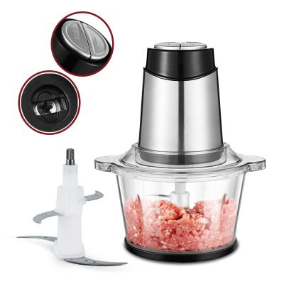 China High Efficiency 500W 2L Factory Kitchen Food Processor Blender Home Electric Glass Cleaver for sale