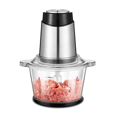 China High Efficiency 500W 2L Factory Kitchen Food Processor Home Electric Glass Meat Cleaver Machine for sale