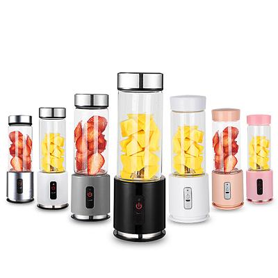 China 2021 hot sale commercial electric fruit juicer with 350ml cup for home use portable rechargeable smoothie blender for sale