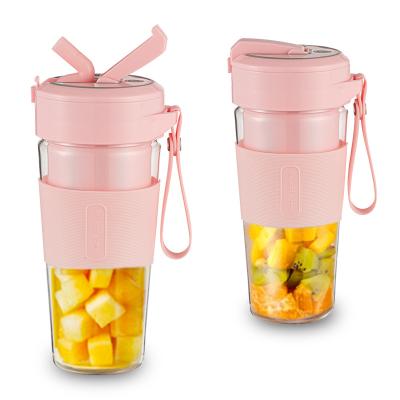 China Household 80w Straining Hot Personal Juicer Juicer Juicer Pink Juice Maker Personal Blender Orange Cup Rechargeable Mini Juicer for sale