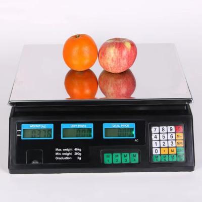 China Small Scale Commercial Fruit Kitchen / Vegetable Grading Scale 40kg Electronic Fruit Scale Selling Vegetables for sale