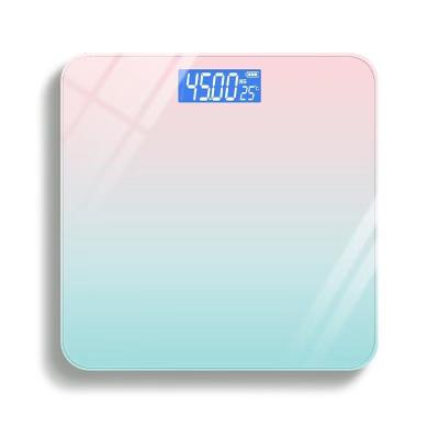 China Weight Scale Diamond Gradient Pattern Body Scale Rainbow Pattern Health Scale 26*26 for sale