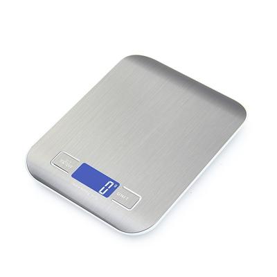 China 5kg/1g Stainless Steel Kitchen Scale Electronic Food Baking Scale With Sponge Packing 2*AAABattery for sale