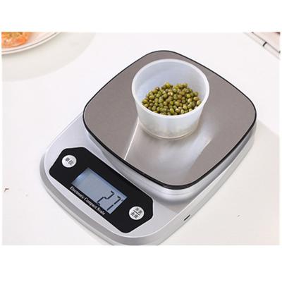 China 10kg0.1g stainless steel+ABS stainless steel 10kg0.1g kitchen scale jewelry scale household plastic electronic baking scale for sale