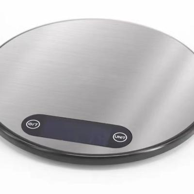 China WITH LID Stainless Steel Kitchen Scale Touch Button Coffee Home Scale Ornament 5kg/1g Single Disc Scale for sale