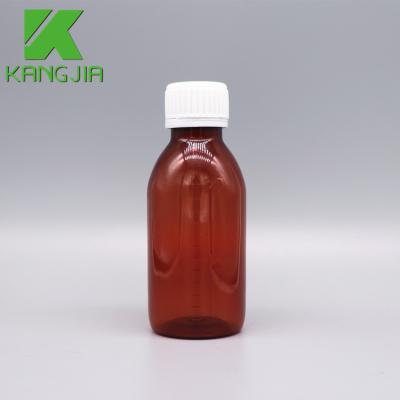 China Good Appearance 120ml Pet Cough Syrup Plastic Bottles For Chemical Safety for sale