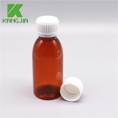 China Smooth Surface 100ml Plastic Medicine Bottle With Child Proof Cap for sale