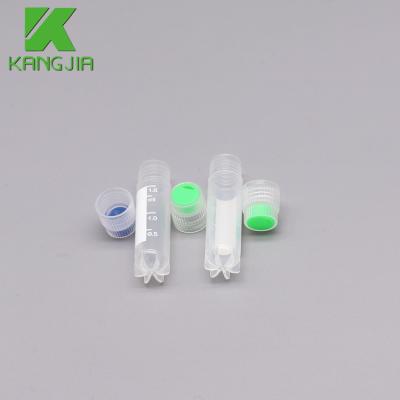 China Easy To Use 1.8ml Cryogenic Vials With External Screw Lids Cryo Test Tubes for sale